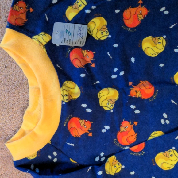 ❤️ Ducks Naughty Nice Girls Nightgown Pajama Sz 3 - Picture 2 of 7